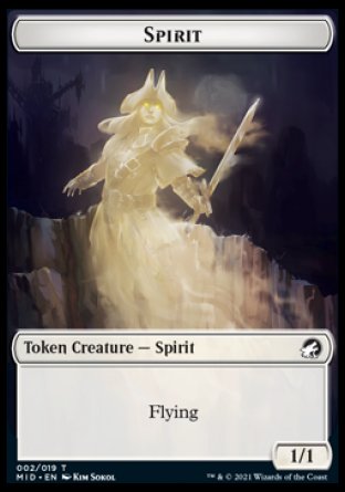 Elephant // Spirit Double-sided Token [Innistrad: Midnight Hunt Commander]