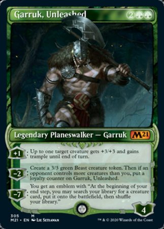 Garruk, Unleashed (Showcase) [Core Set 2021]