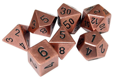 Chessex - Metal Dice - Copper - 7 Die Set