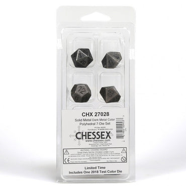 Chessex - Metal Dice - Old Brass - 7 Die Set