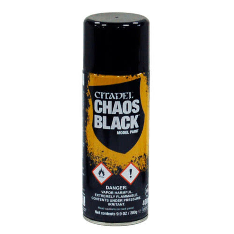  Games Workshop Citadel Spray Paint Chaos Black 9.9 Oz