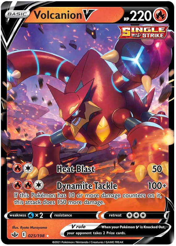 volcanion pokemon card Volcanion V (025/198) [Sword & Shield: Chilling Reign]