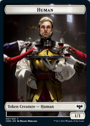 Human (001) // Spirit (002) Double-sided Token [Innistrad: Crimson Vow Tokens]