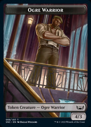 Ogre Warrior // Wizard Double-sided Token [Streets of New Capenna Tokens]