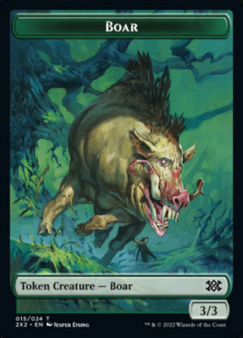 Boar // Knight Double-sided Token [Double Masters 2022 Tokens]