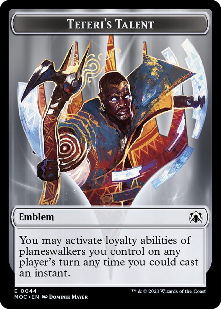 Teferi's Talent Emblem [March of the Machine Commander Tokens]