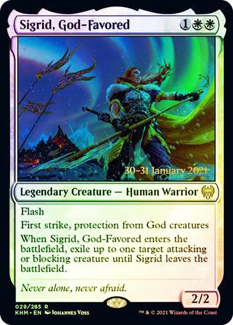 Sigrid, God-Favored  [Kaldheim Prerelease Promos]