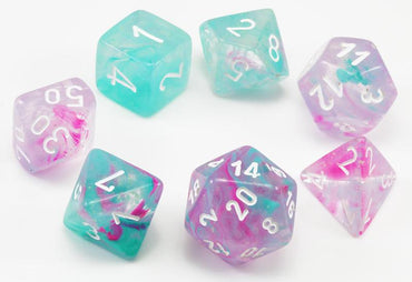 Chessex - Wisteria/white - 7 Die Set