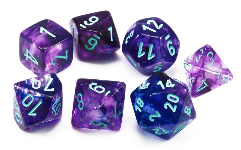 Chessex - Nocturnal/blue - 7 Die Set