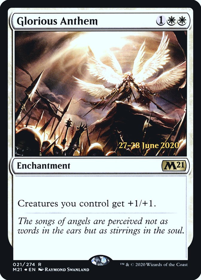 Glorious Anthem  [Core Set 2021 Prerelease Promos]