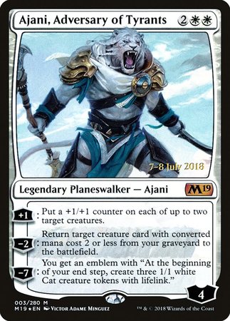 Ajani, Adversary of Tyrants [Core Set 2019 Promos]