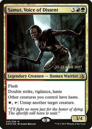 Samut, Voice of Dissent [Amonkhet Promos]