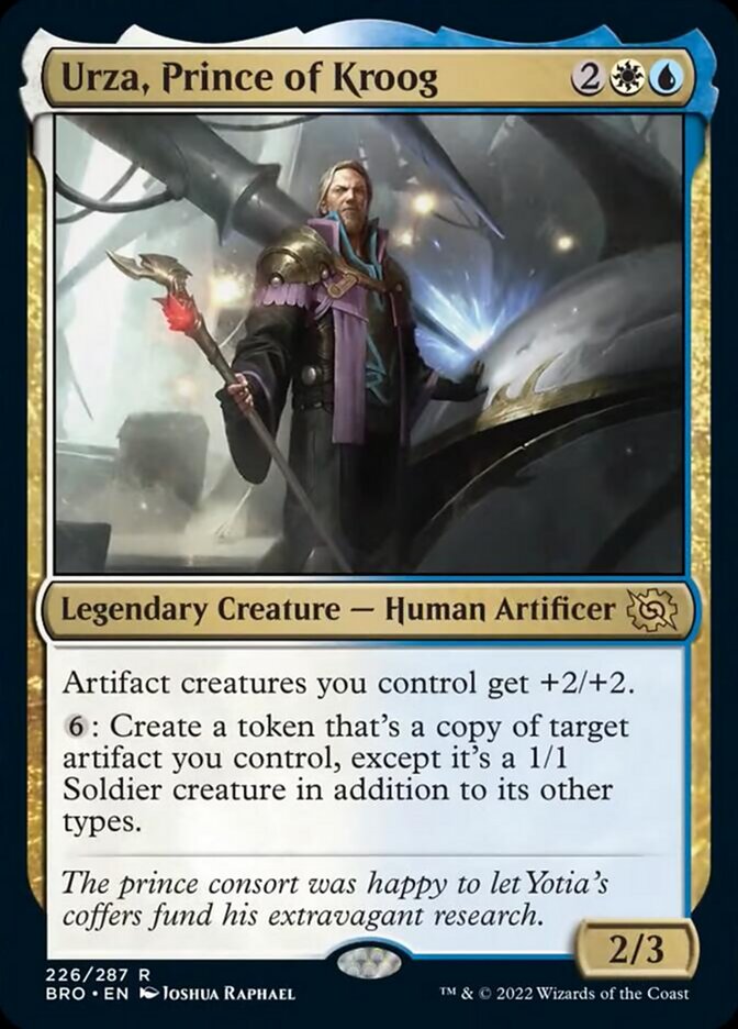 urza mtg cards MtG The Brothers' War Rare Urza, Prince of Kroog #226