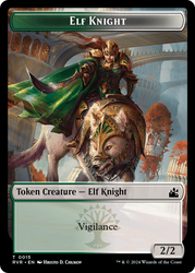 Elf Knight // Centaur Double-Sided Token [Ravnica Remastered Tokens]