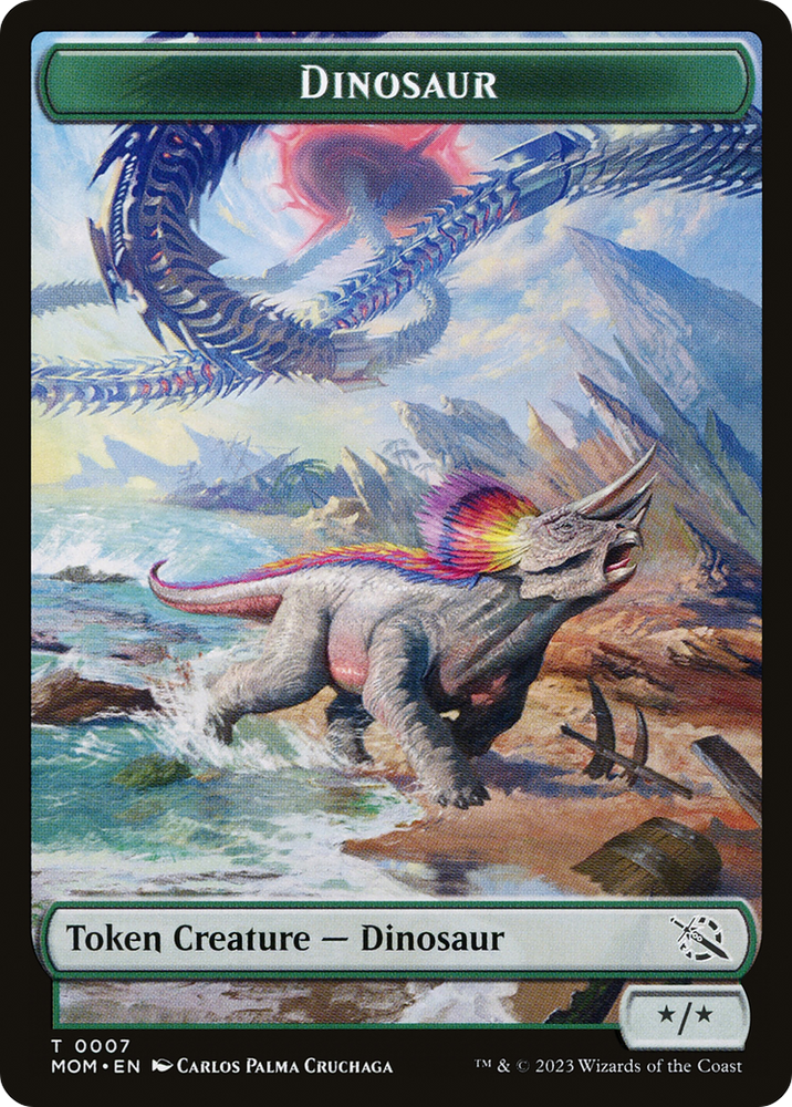 Phyrexian Myr // Dinosaur Double-Sided Token [March of the Machine Tokens]