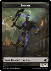 Spirit (0018) // Zombie Double-Sided Token [Ravnica Remastered Tokens]