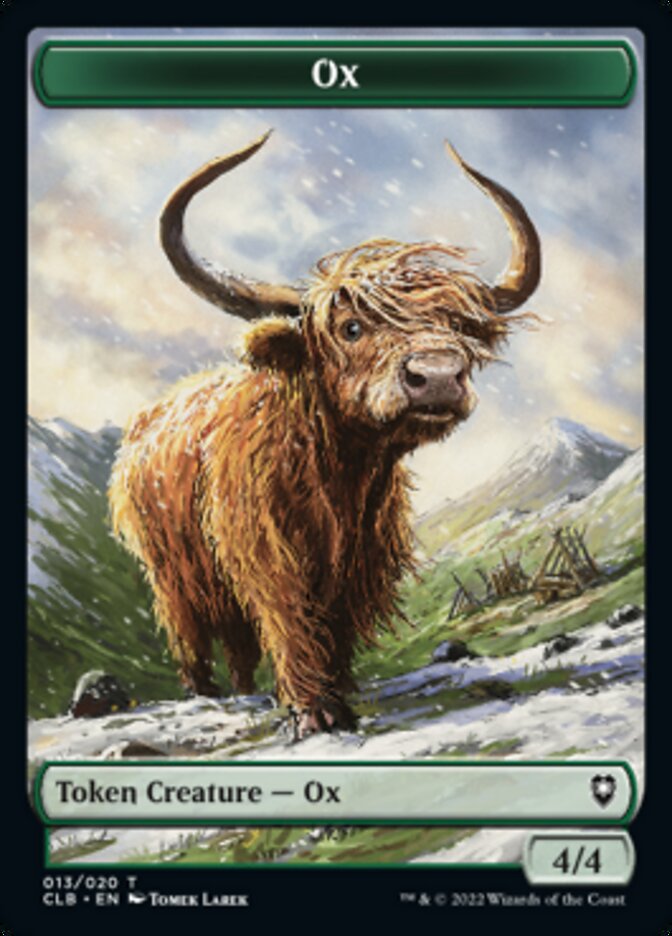 Treasure // Ox Double-sided Token [Commander Legends: Battle for Baldur's Gate Tokens]