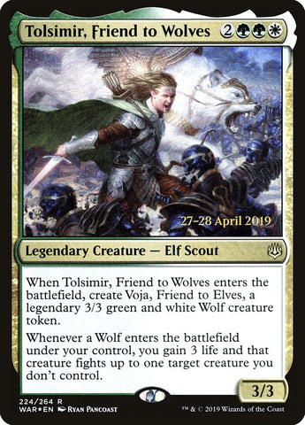 Tolsimir, Friend to Wolves  [War of the Spark Prerelease Promos]