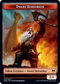 Dwarf Berserker // Giant Wizard Double-sided Token [Kaldheim Tokens]