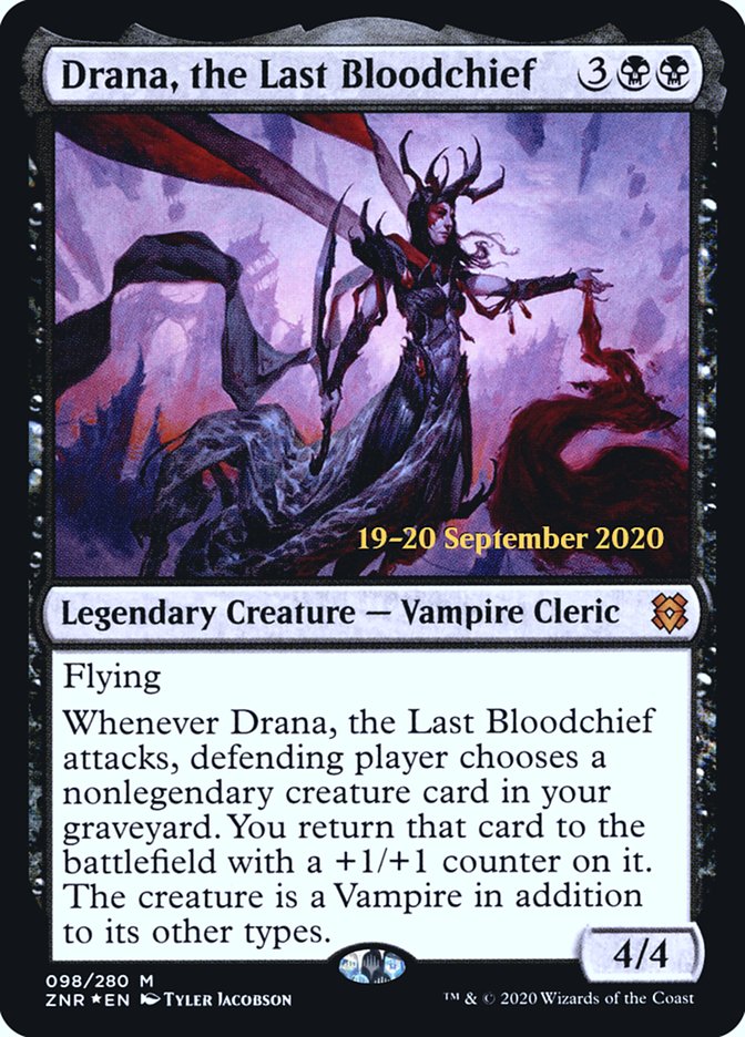 Drana, the Last Bloodchief  [Zendikar Rising Prerelease Promos]