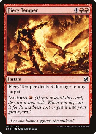 Fiery Temper [Commander 2019]