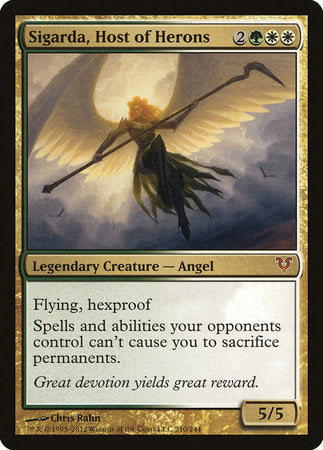 mtg card avacyn Mtg Avacyn Restored Mythic Rare Sigarda, Host of Herons