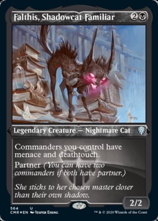 Falthis, Shadowcat Familiar (Foil Etched) [Commander Legends]