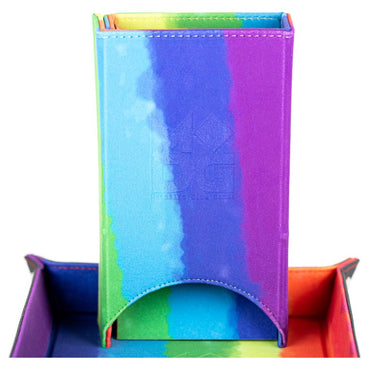 MDG - Fold Up Velvet Dice Tower (Rainbow)