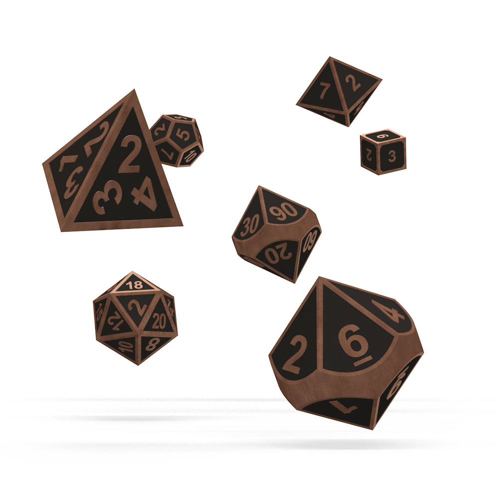 RPG Set Metal Dice - Steampunk (7)