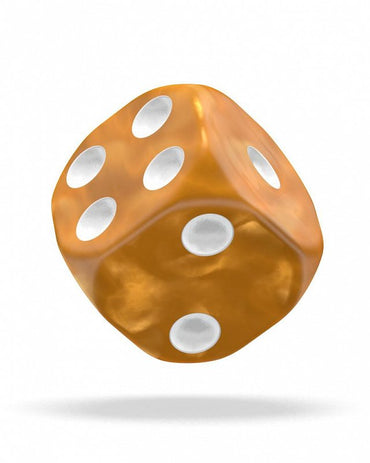 Oakie Doakie Dice - Marble Orange (D6)