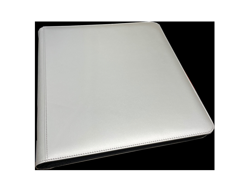 12 Pocket Zippered Binder - Silver