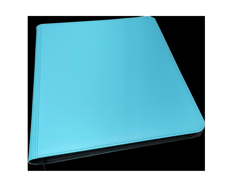 12 Pocket Zippered Binder - Light Blue