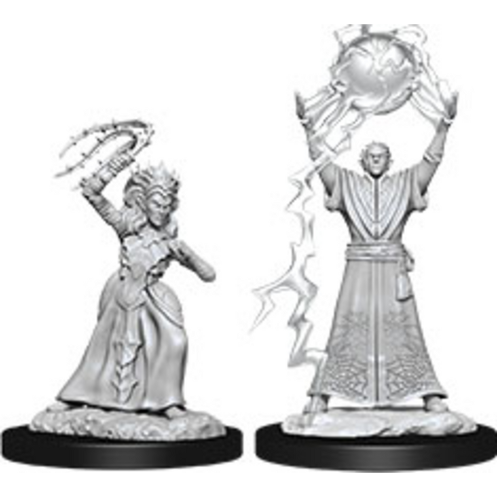 D&D - Minis - Nolzur's Marvelous Miniatures - Drow Mage & Drow Priestess