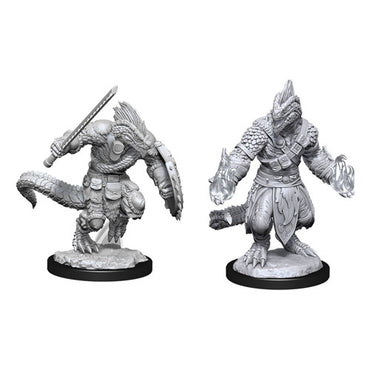 D&D - Nolzur's Marvelous Miniatures - Lizardfolk Barbarian & Lizardfolk Cleric